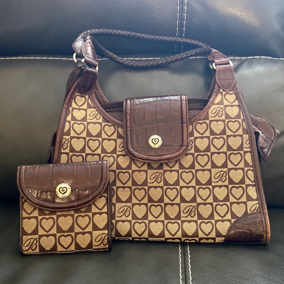 Brighton Handbags - Brighton Signature Heart Logo Handbag with matching wallet